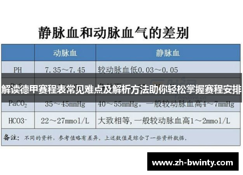解读德甲赛程表常见难点及解析方法助你轻松掌握赛程安排